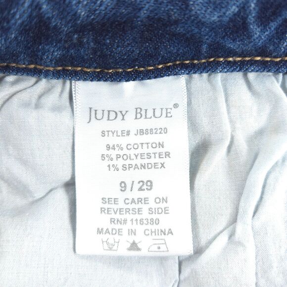 Judy Blue Button Zip Denim Medium Wash Jeans Womens Size 9/29 Blue - Picture 7 of 8
